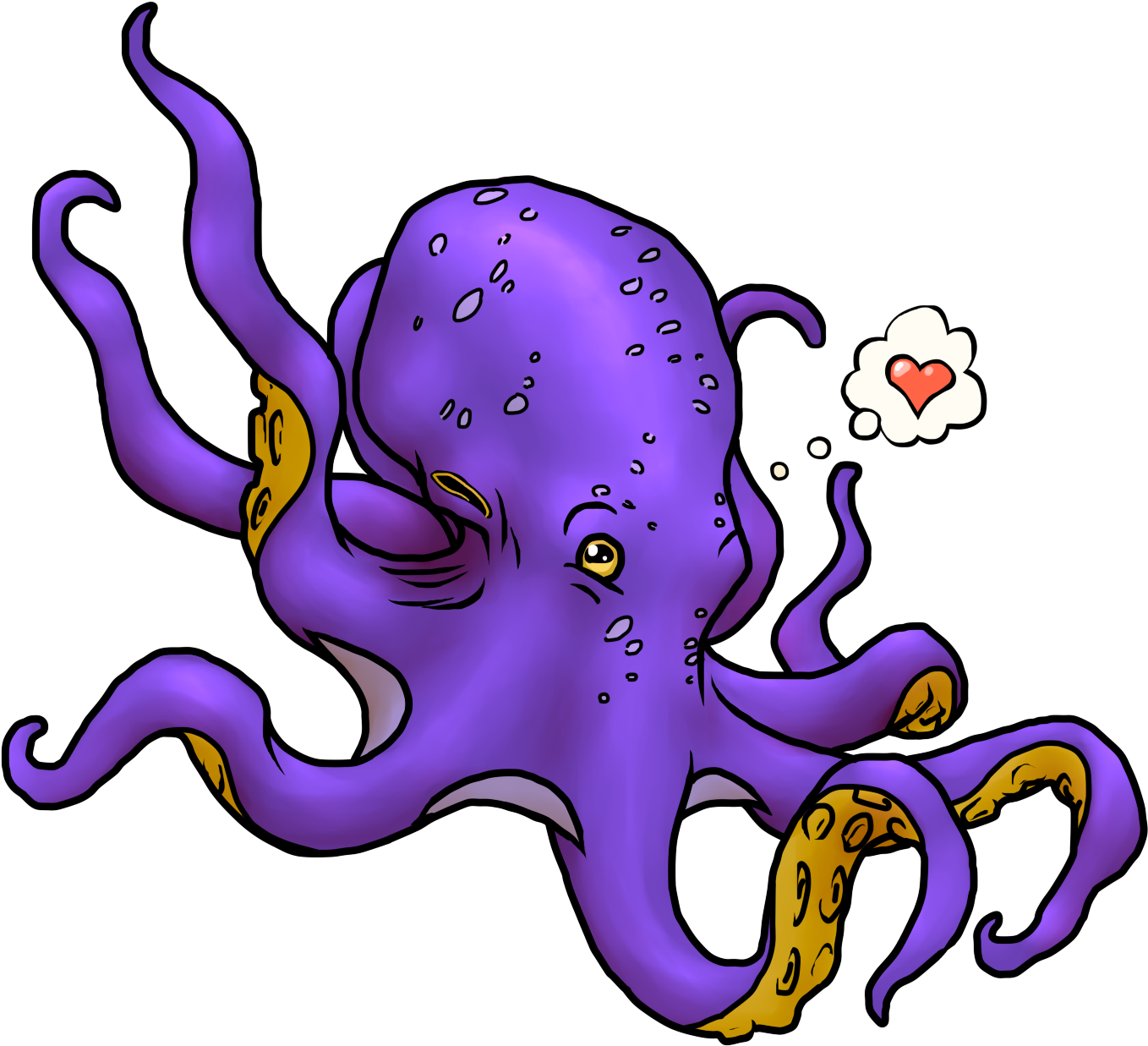 Sweet Octopus Colors - Octopus Colored (1551x1449), Png Download