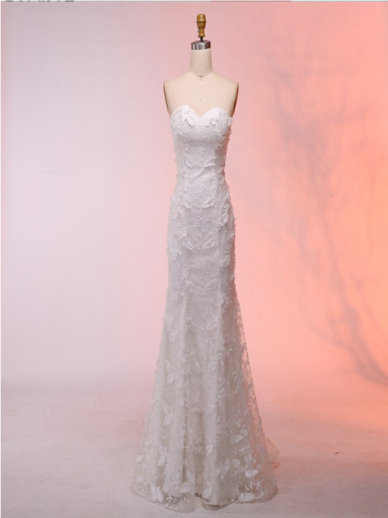 White Prom Dress, Long Prom Dress, Prom Dress Mermaid, - Gown (750x750), Png Download