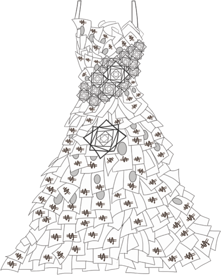 A Million Bucks - Cocktail Dress (966x1094), Png Download