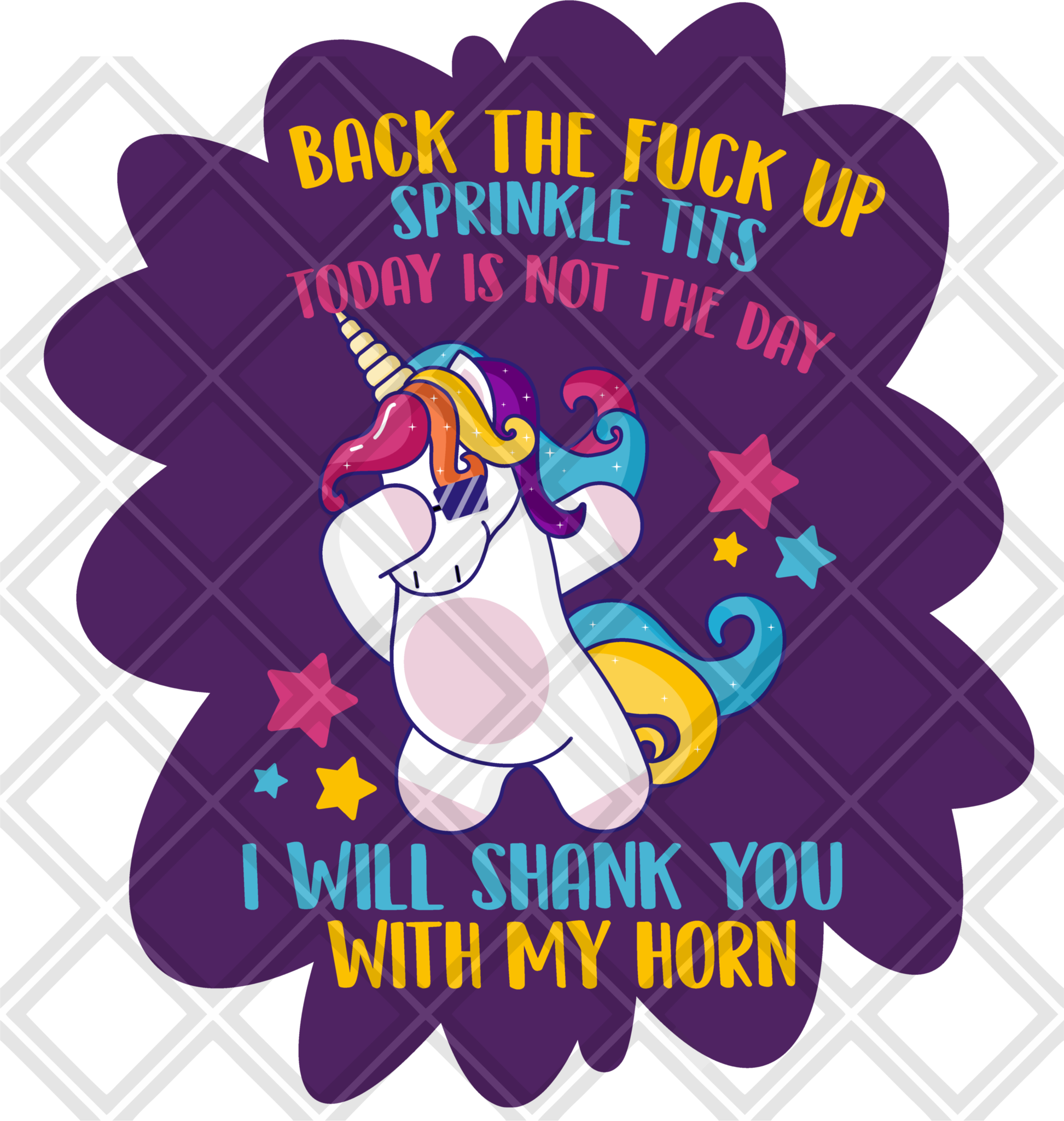 Back The Fuck Up Sprinkle Tits Todays Is Not The Day - Illustration (1945x2048), Png Download