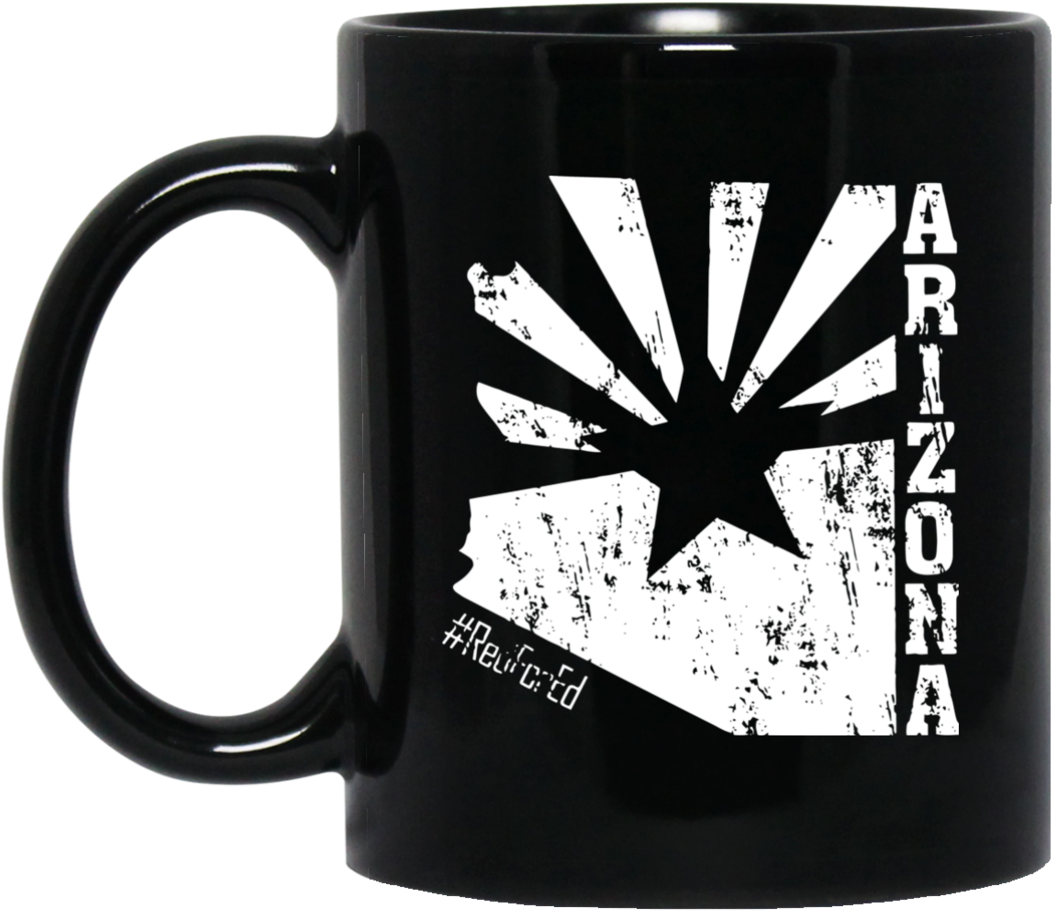 Vintage Arizona Flag Red For Ed Bm11oz 11 Oz (1060x1060), Png Download