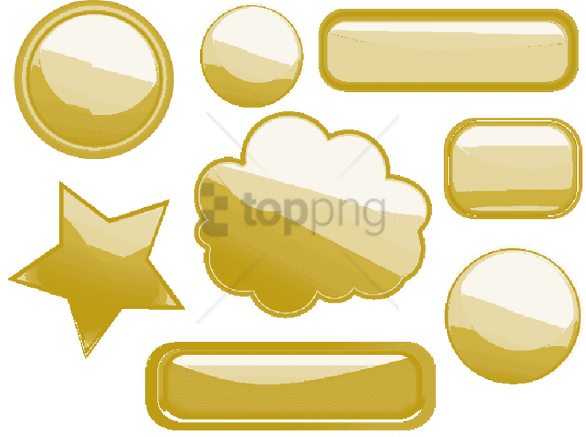 Free Png Gold Shiny Button Png Png Image With Transparent - Золотые Фигуры Пнг (850x635), Png Download