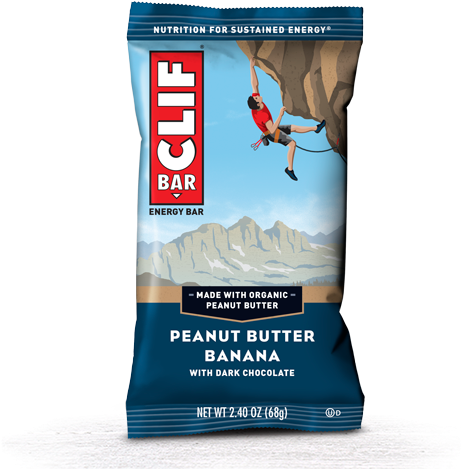 Peanut Butter Banana With Dark Chocolate Packaging - Clif Bar Peanut Butter Chocolate (625x510), Png Download