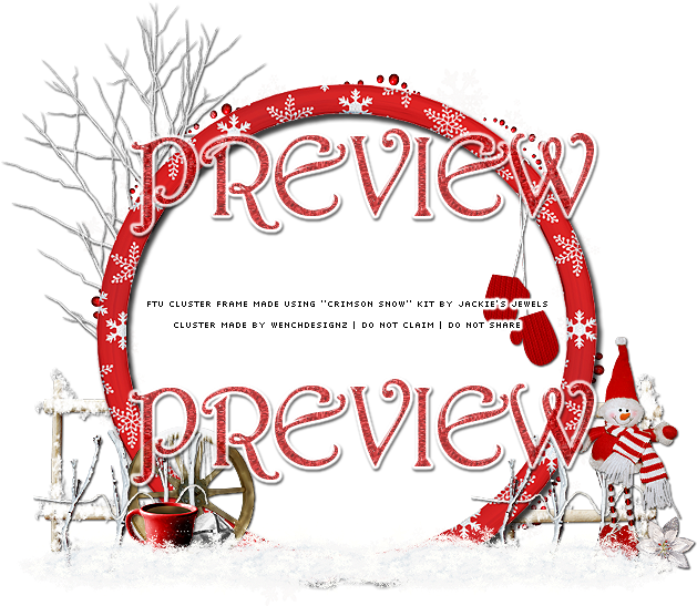Ftu Cluster Frame "crimson Snow" Jackie's Jewels - Graphic Design (631x570), Png Download