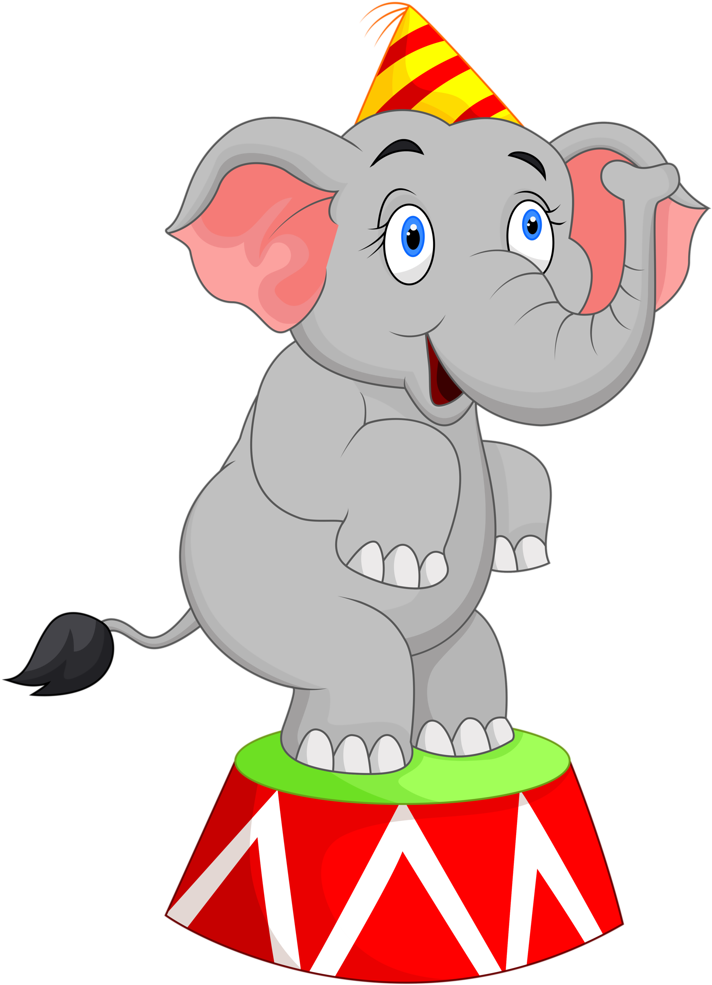 Clipart Train Carnival - Circus Elephant Clipart (751x1024), Png Download