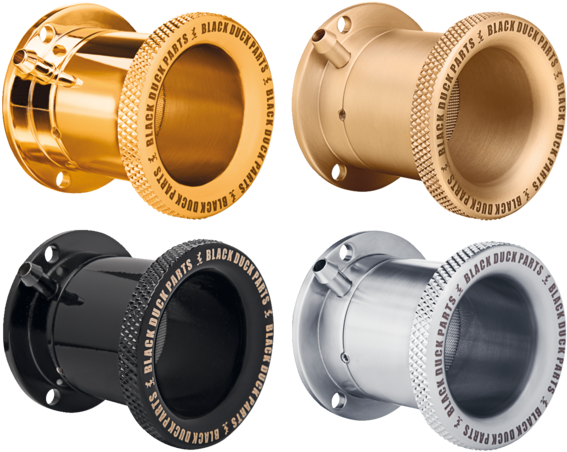 These Velocity Stacks, Or Air Horns, Are A Three Piece, - Cornet Filtre À Air Black Duck Parts Noir Sportster (591x480), Png Download