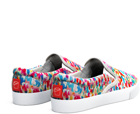 Rainbow Watercolor - Slip-on Shoe (480x480), Png Download