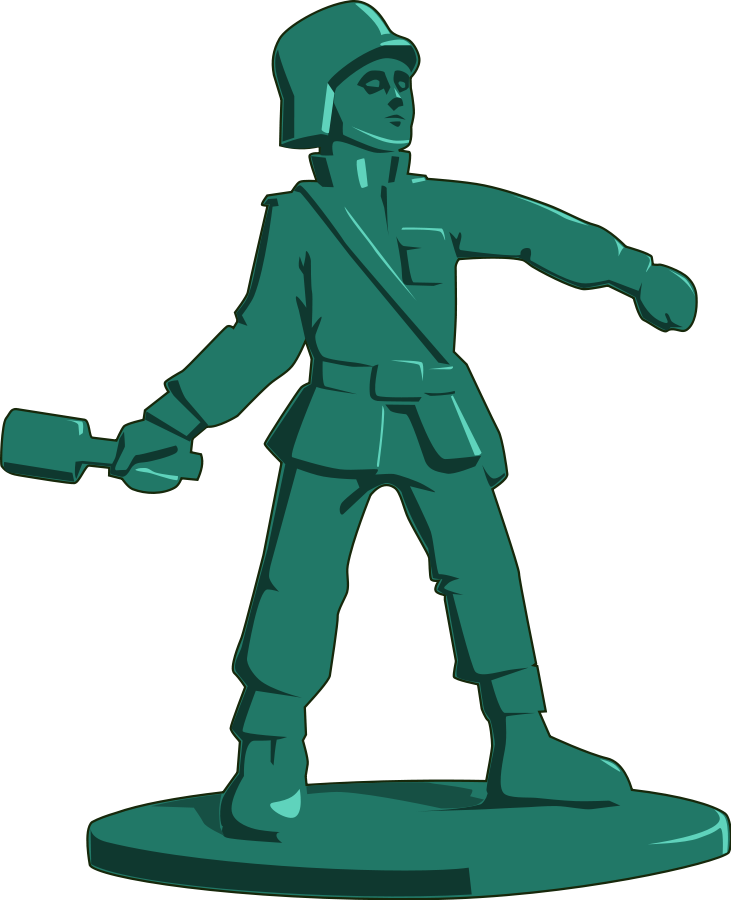 Soldier Silhouette Clipart, Vector Clip Art Online, - Toy Soldier Clipart (731x900), Png Download