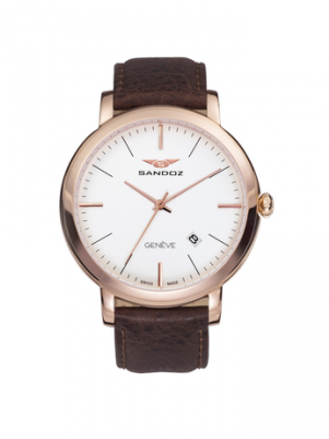 Reloj Sandoz 81387-87 Hombre Piel Marrón Cumpleaños - Sandoz - Reloj De Hombre Antique De Acero Con Correa (400x400), Png Download