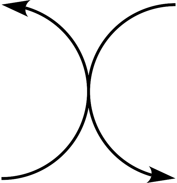 Antipodal, Opposite, Arrows, Half Circles, Up, Down - Semi Circle Arrow Thin (618x640), Png Download