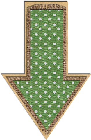 Vintage Down Arrow (348x500), Png Download
