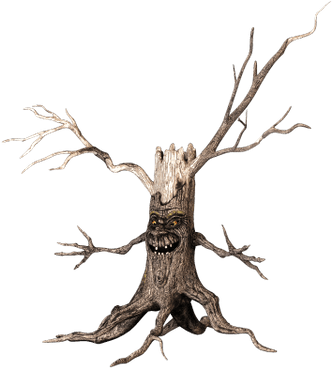 Tree With Scary Face And Arms - Driftwood (400x400), Png Download