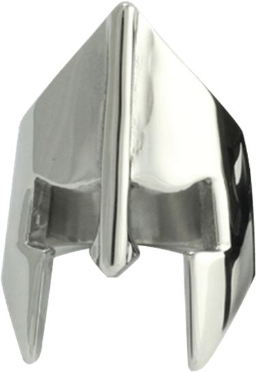 Stainless Steel Spartan Helmet Ring - Steel (555x555), Png Download