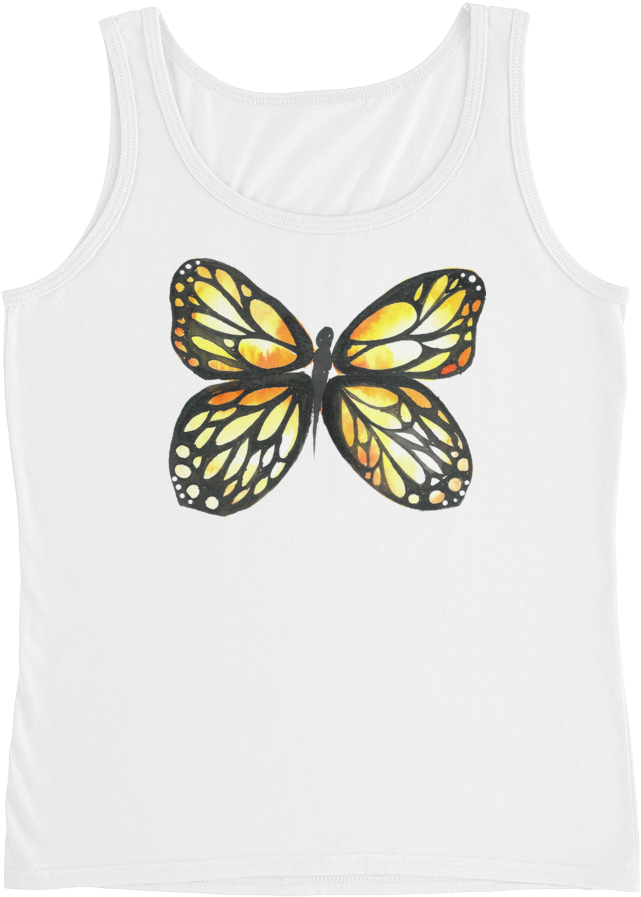 Black & Yellow Butterfly Ladies - Monarch Butterfly (1000x1000), Png Download