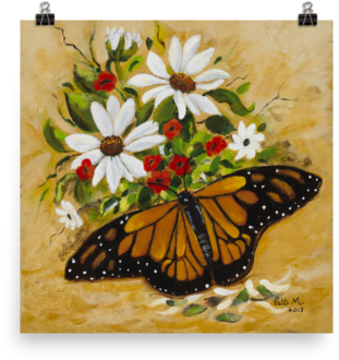 Majestic Monarch On Photo Paper Poster - Paper (480x480), Png Download