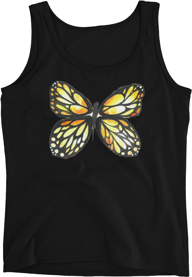 Black & Yellow Butterfly Ladies - Clothing (1000x1000), Png Download