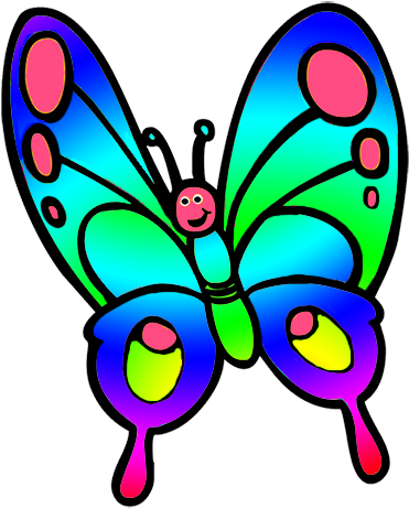 Butterfly Clipart - Clipart Picture Of Butterfly (391x472), Png Download