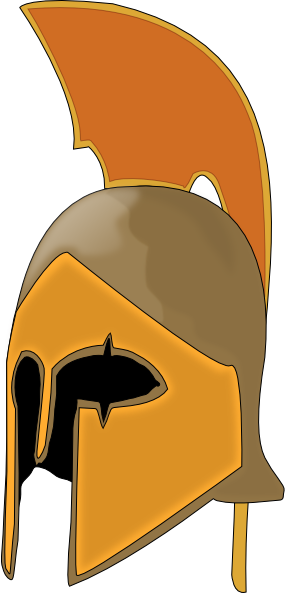 Spartan Clipart - Spartan Helmet Clipart (288x593), Png Download