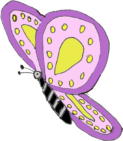 Clip Art Butterfly Moving (528x594), Png Download