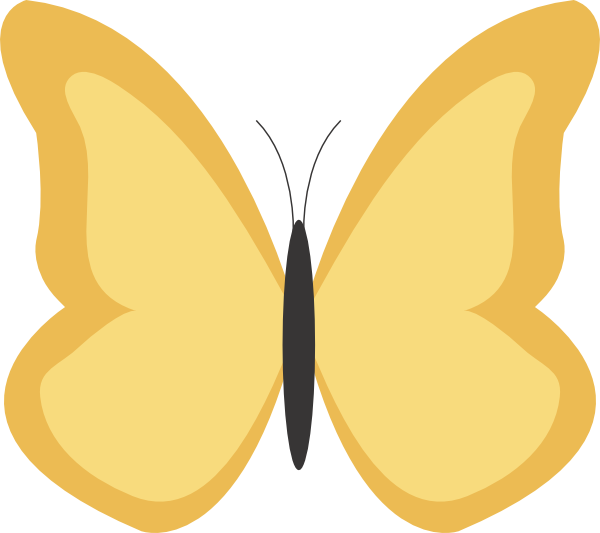 Plain Butterfly Svg Clip Arts 600 X 533 Px (600x533), Png Download