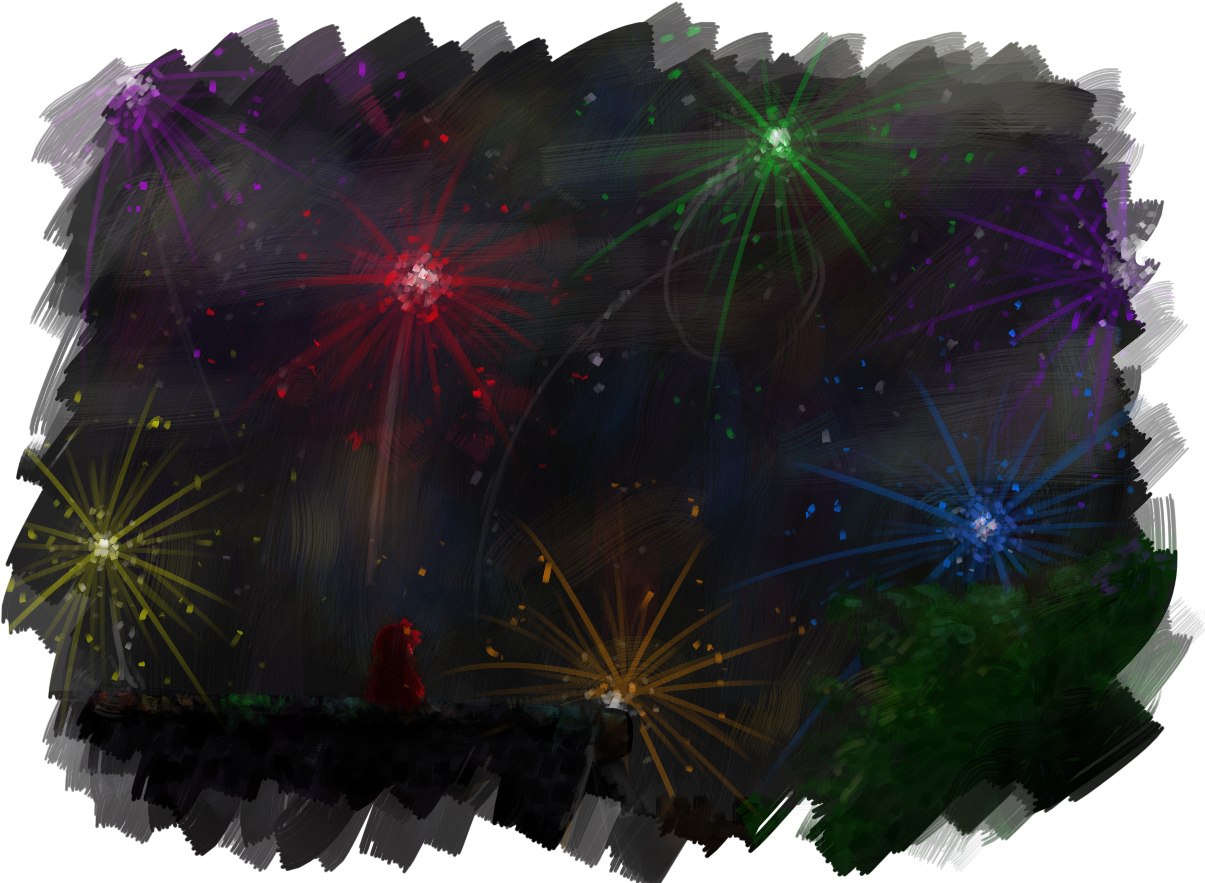 Colorful Explosions - Fireworks (1221x892), Png Download