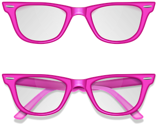 Glasses Glass Transparent Lenses Reading B - Модные Очки Пнг (403x340), Png Download