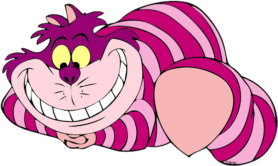 Png Free Stock The Clip Art Disney Galore Grinning - Cheshire Cat With Transparent Background (568x357), Png Download