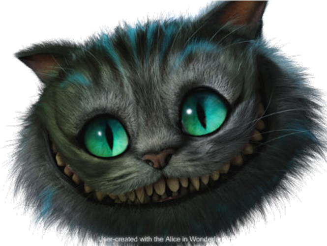 Cheshire Cat - Gif Del Gato De Alicia En El Pais De Las Maravillas (752x502), Png Download