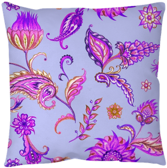 Decorative Pattern Of Leaves And Flowers, Watercolor - Paisley (400x400), Png Download