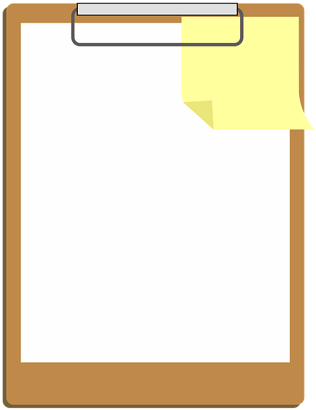 Clipboard With Paper Clipart (480x640), Png Download