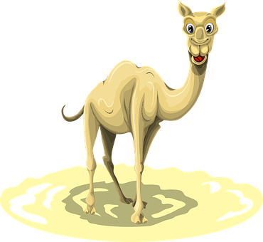 Camel Animal Egypt Desert Nature Africa Sa - Arabian Camel (370x340), Png Download