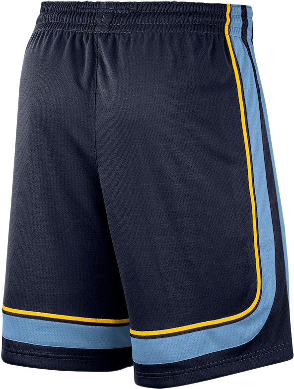 Men Memphis Grizzlies Navy Icon Edition Swingman Basketball - Board Short (600x800), Png Download