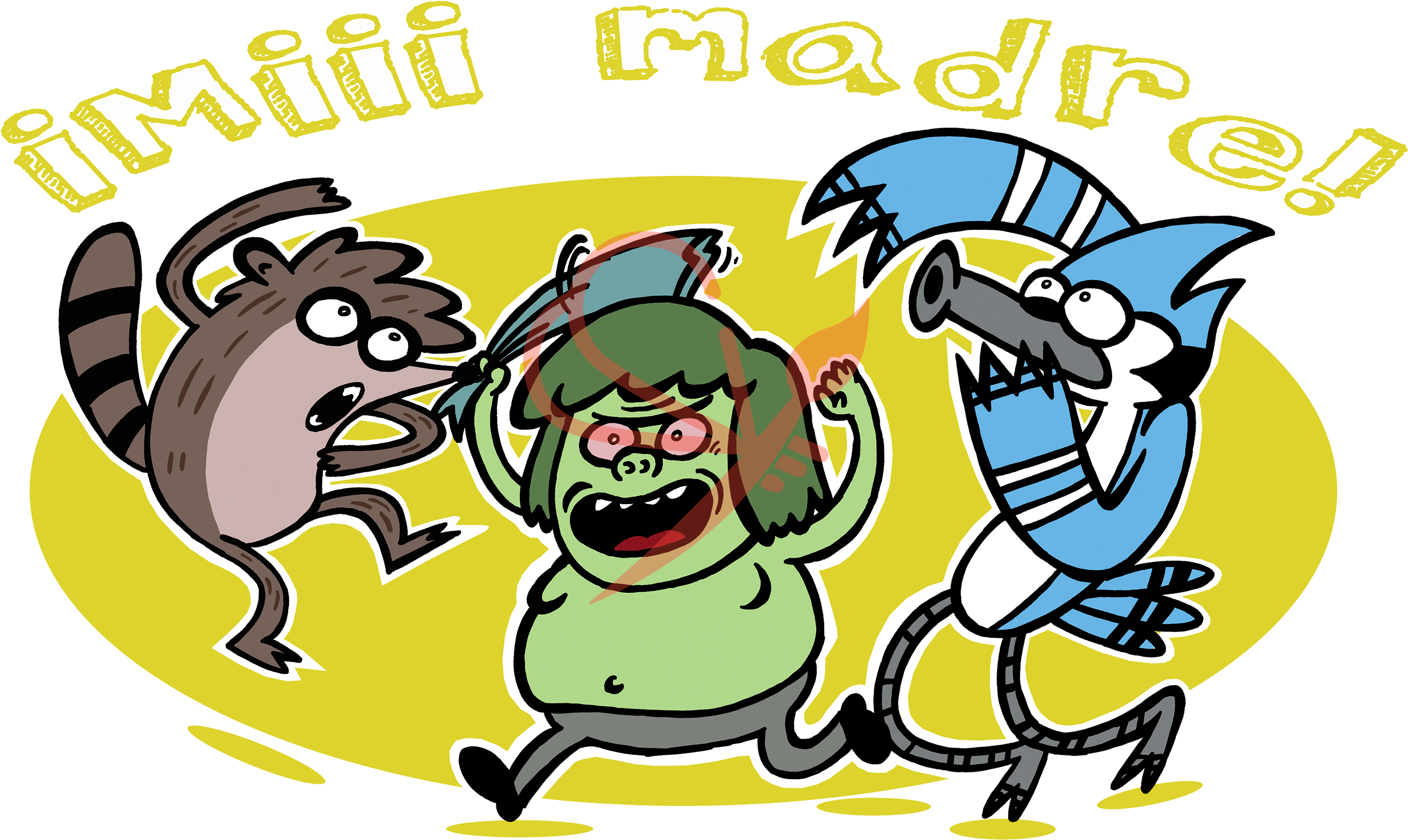 Historias Corrientes, Regular Show, Mordecai, Rigby - Cartoon (3000x3000), Png Download