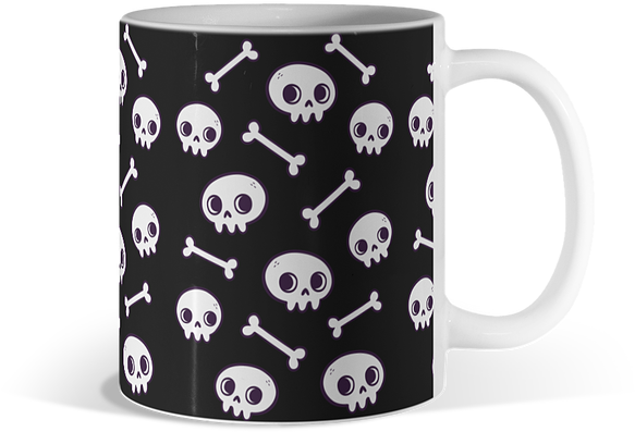 Cute Skulls $15 - Coffee Cup (650x650), Png Download