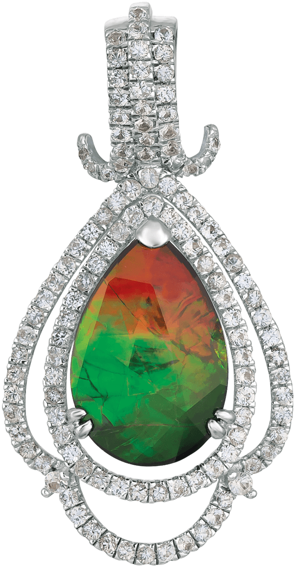 Sapphire Sterling Silver Teardrop Alexandria Pendant - Pendant (1280x1280), Png Download