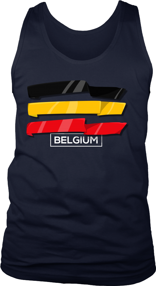 Belgian, Belgium Europe Patriotic Country Flag Men's - Shirt (1000x1000), Png Download