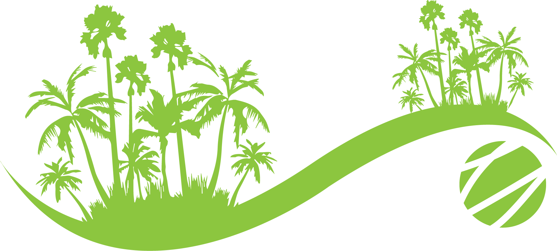 Homepage Trees Green Icon (1937x874), Png Download