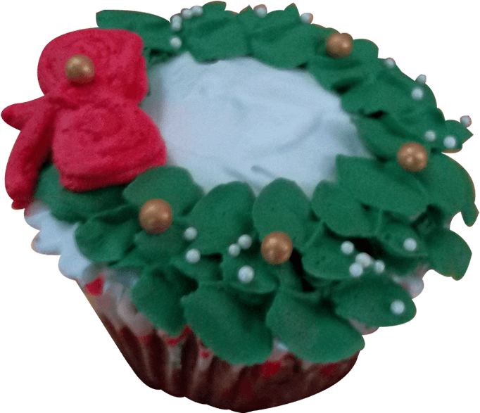 Sweet Life Christmas Wreath - Cupcake (700x700), Png Download