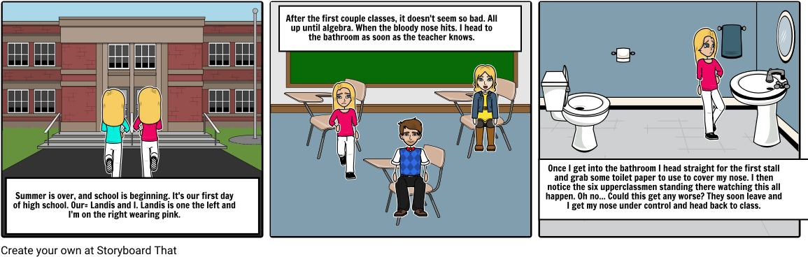 My High School Experience - Cartoon (1164x385), Png Download