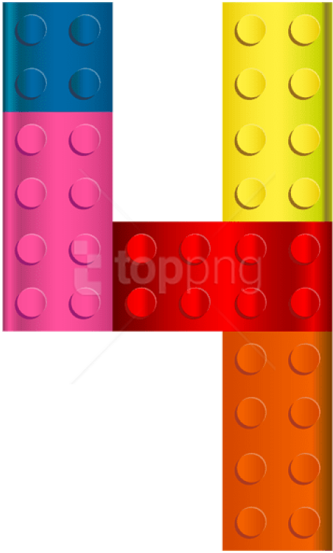 Free Png Download Lego Number Four Clipart Png Photo - Lego Number 4 (480x800), Png Download