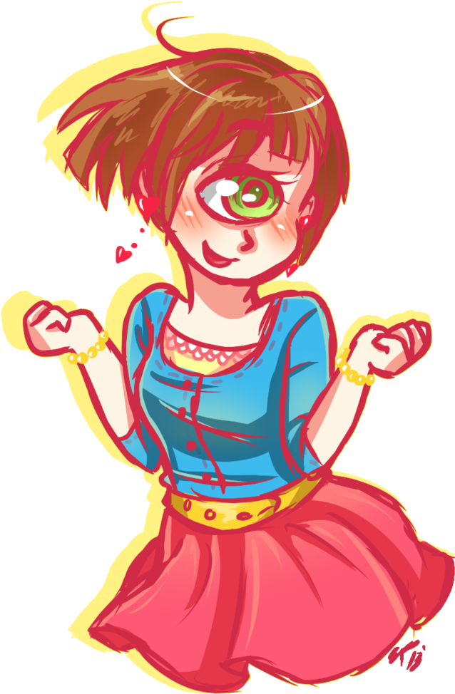 Clothing Red Pink Fictional Character Cartoon Art Fashion - Cyclops Girls (739x1080), Png Download