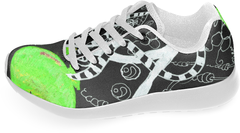 Green Balloon Zendoodle In Night Forest Garden Women's - Skate Shoe (1000x1000), Png Download