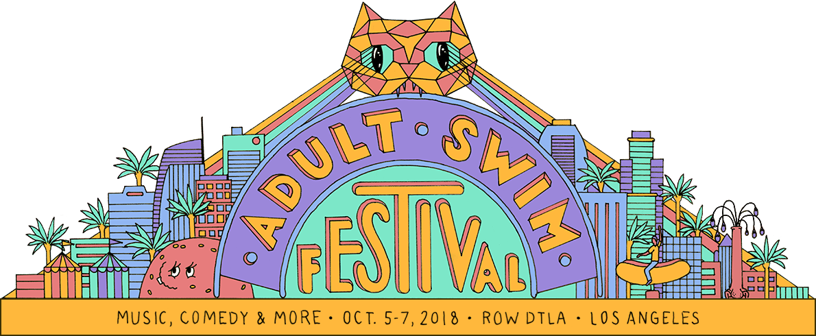 Adult Swim Festival Logo (1190x490), Png Download