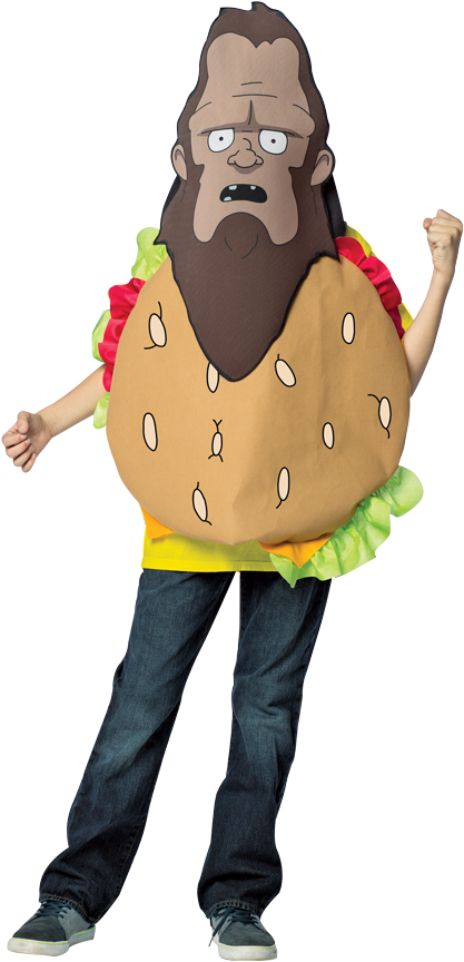 Official Licensed Bob's Burgers Teen Beefsquatch Costume - Bob's Burgers Beefsquatch Costume (441x900), Png Download