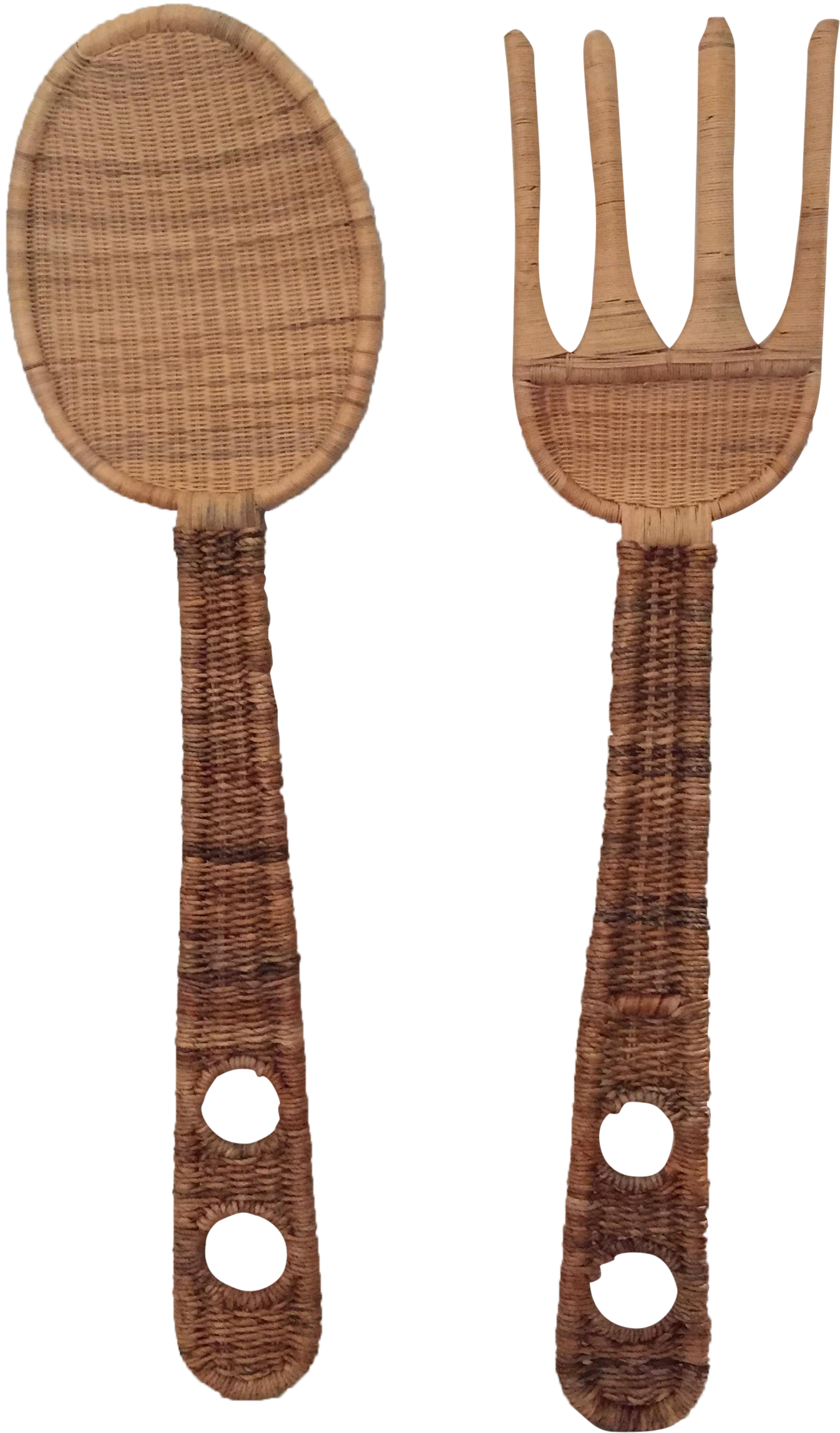Big Wooden Spoon And Fork - Wood (2338x2338), Png Download