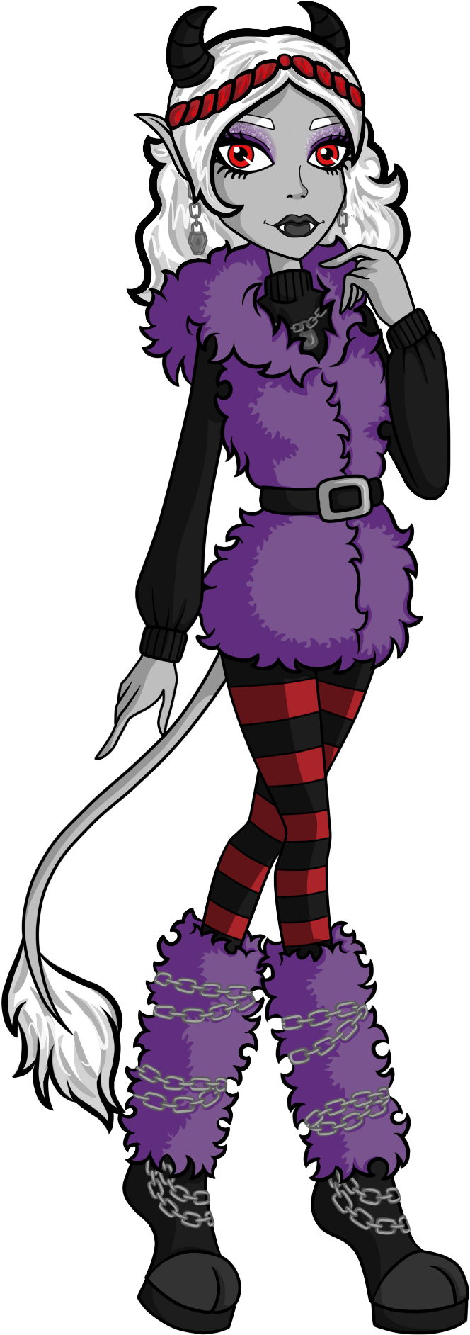 Monster High Student - Cartoon (1006x1929), Png Download