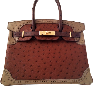 Hermes Birkin 30 Ghillies 3 Colors Etrusque Mousse - Hermes Birkin (500x717), Png Download