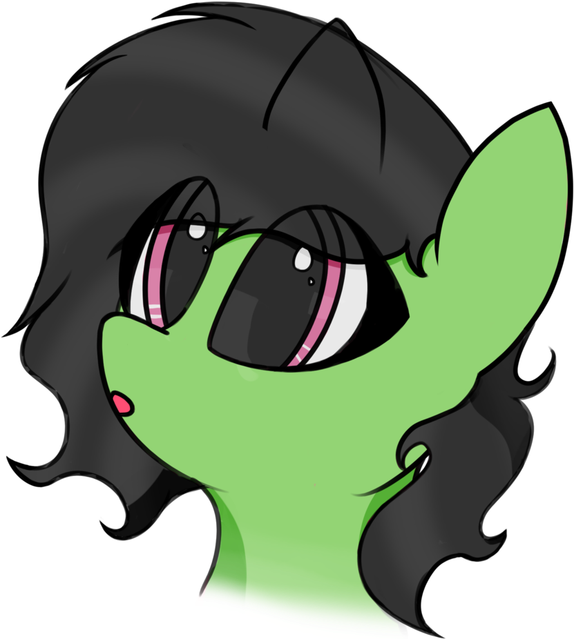 Shepardinthesky, Bust, Cute, Edit, Eye Clipping Through - Cartoon (1024x1024), Png Download