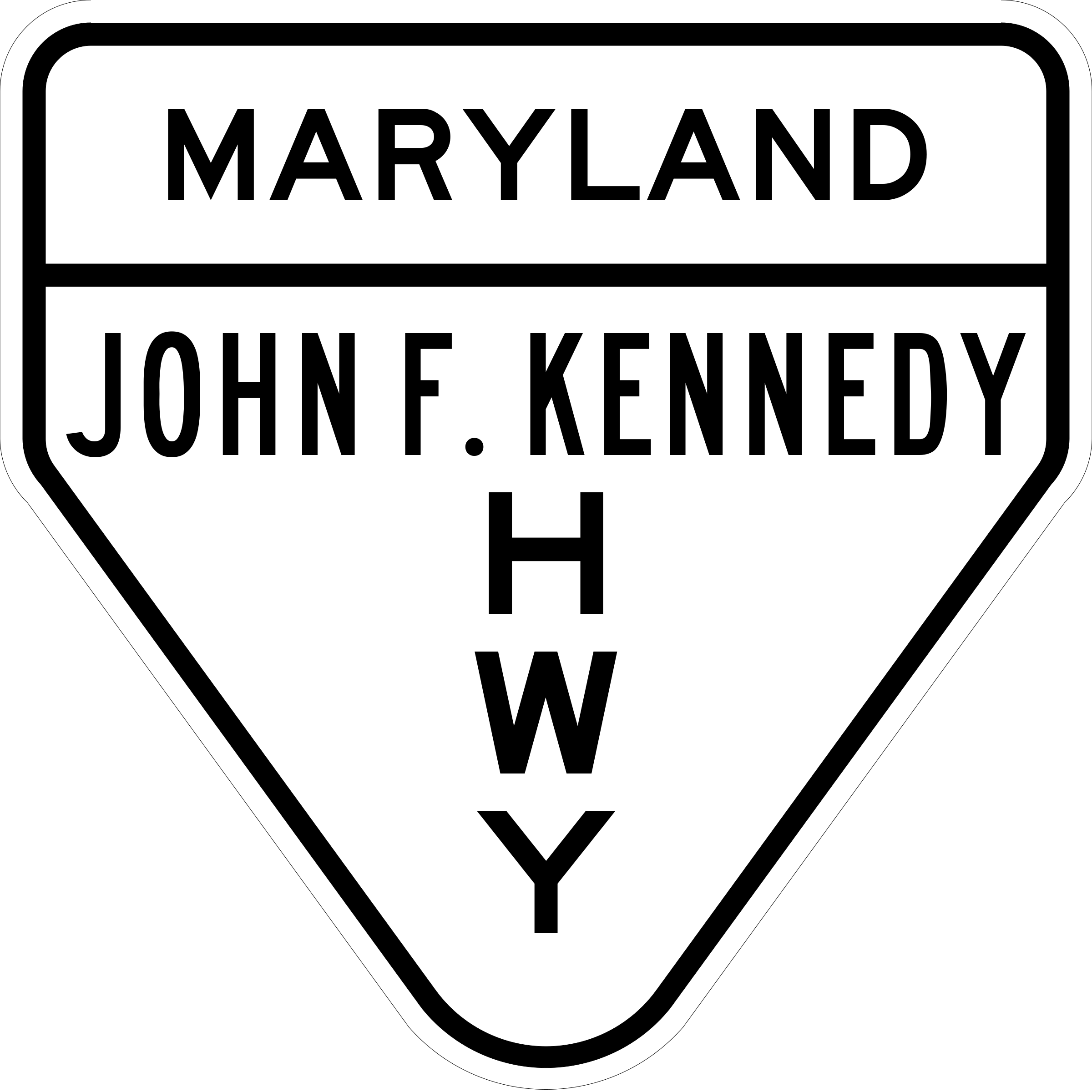 Md Jfk Highway - Route (2400x2400), Png Download