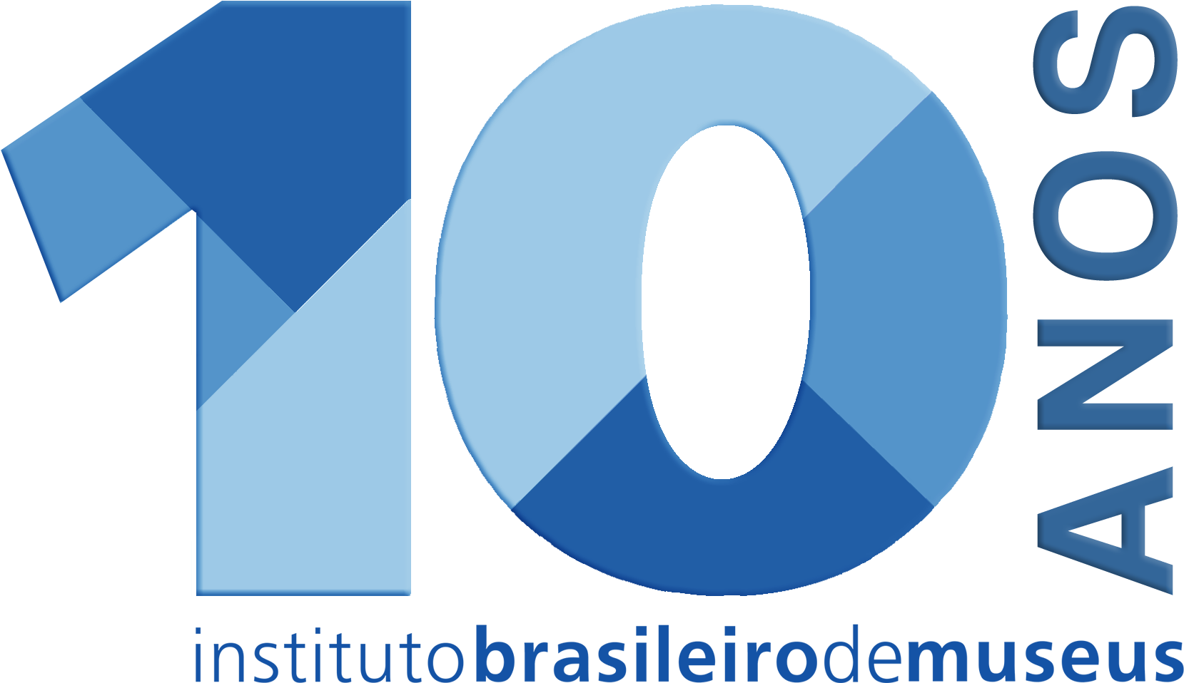 Selo Comemorativo Ibram 10 Anos Colorida Com Letras - Graphic Design (1666x985), Png Download